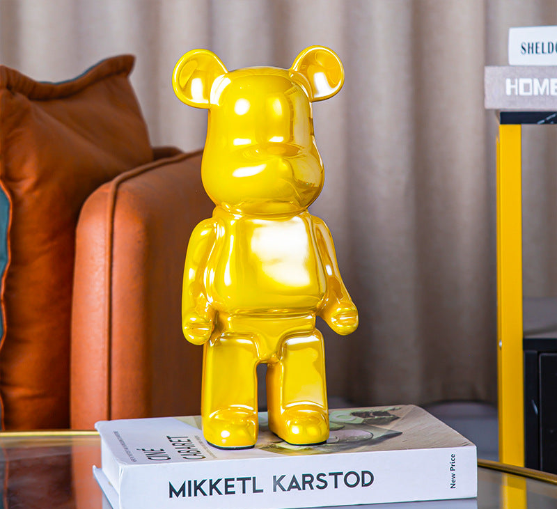 Luxuriöser Keramik-Bär – Stilvolle Deko & Spardose für Zuhause