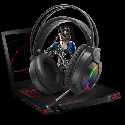 Tuner K1 Gaming-Headset – RGB-beleuchtetes USB-Computer-Headset mit Mikrofon für PC & Konsole