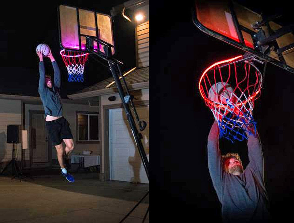 LED Basketballkorb-Licht – Induktions-Farbwechsel, Outdoor, batteriebetrieben