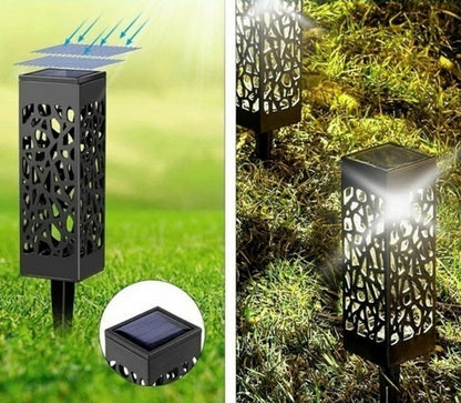 Solar-Hohlleuchte – Automatische Garten- & Rasenleuchte für stimmungsvolle Nachtbeleuchtung