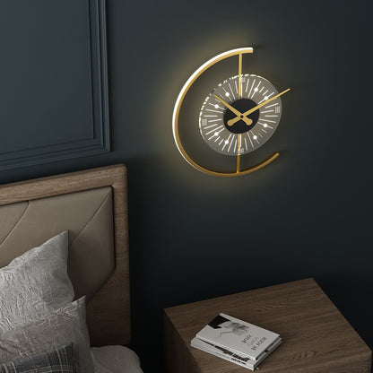 Moderne LED Wanduhr-Lampe