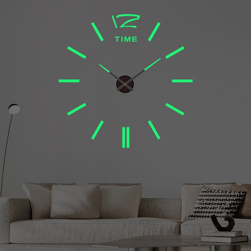 Leuchtende DIY Wanduhr – Moderne Acryl Wanduhr ohne Bohren, Silent Sweep Uhrwerk, 40 cm