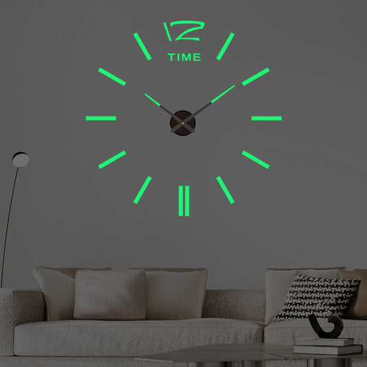 Leuchtende DIY Wanduhr – Moderne Acryl Wanduhr ohne Bohren, Silent Sweep Uhrwerk, 40 cm