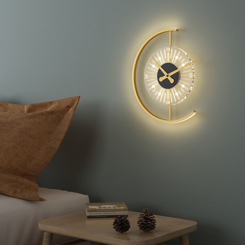 Moderne LED Wanduhr-Lampe