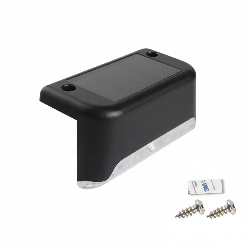 Solar-Stufenlicht – Wasserdichte LED Wandleuchte für Treppen, Zaun & Garten