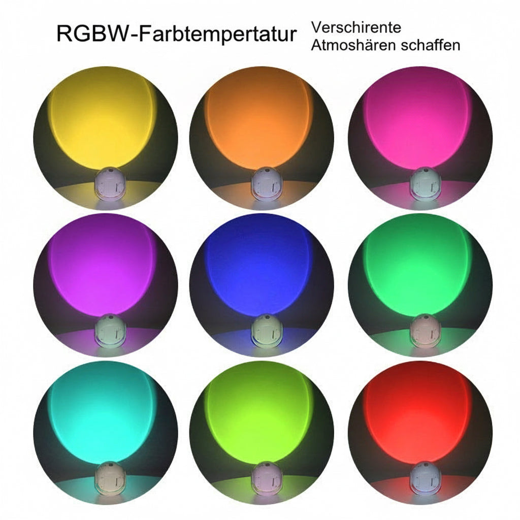 LED-Sensor-Nachtlicht mit Sonnenuntergangs-Atmosphäre – Wiederaufladbar & Outdoor-geeignet