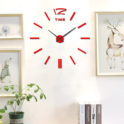 Leuchtende DIY Wanduhr – Moderne Acryl Wanduhr ohne Bohren, Silent Sweep Uhrwerk, 40 cm