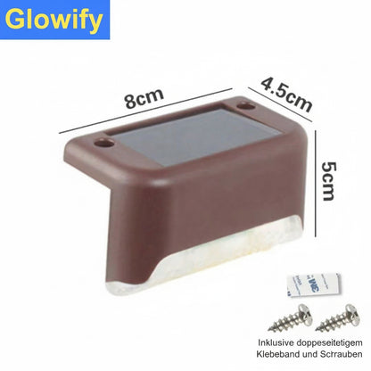 Solar-Stufenlicht – Wasserdichte LED Wandleuchte für Treppen, Zaun & Garten