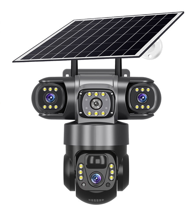 Sicherheitskamera – 600MP Triple-Screen Überwachung mit 360° Rotation & Nachtsicht