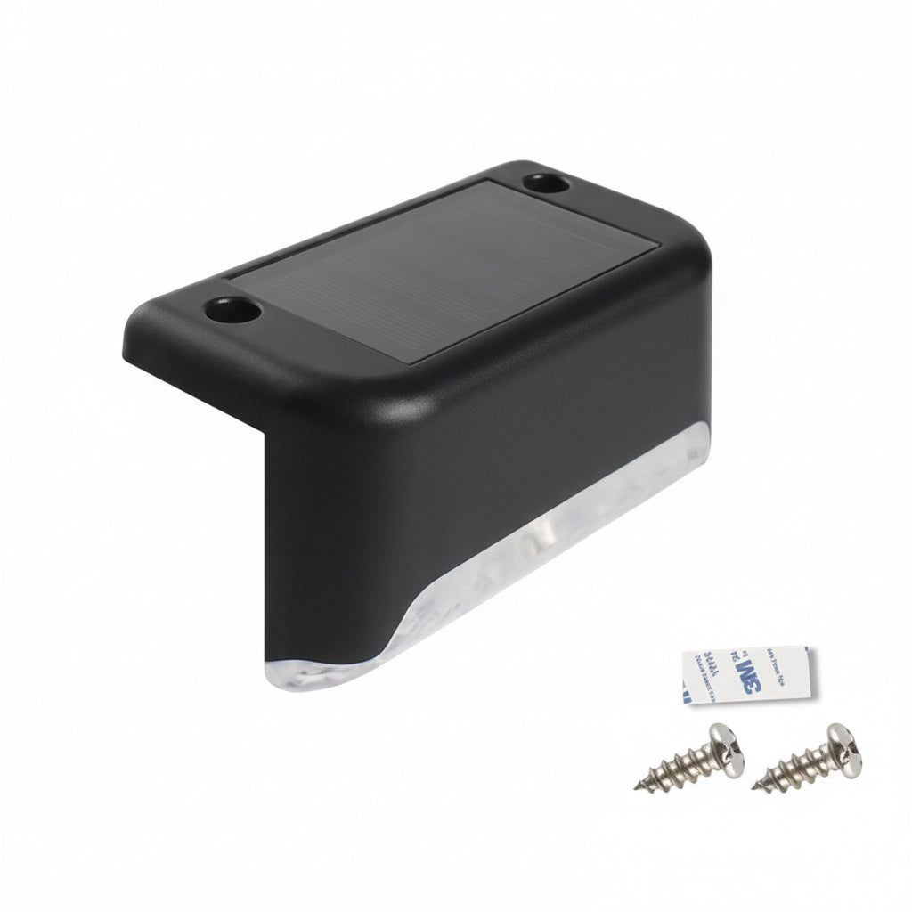 Solar-Stufenlicht – Wasserdichte LED Wandleuchte für Treppen, Zaun & Garten