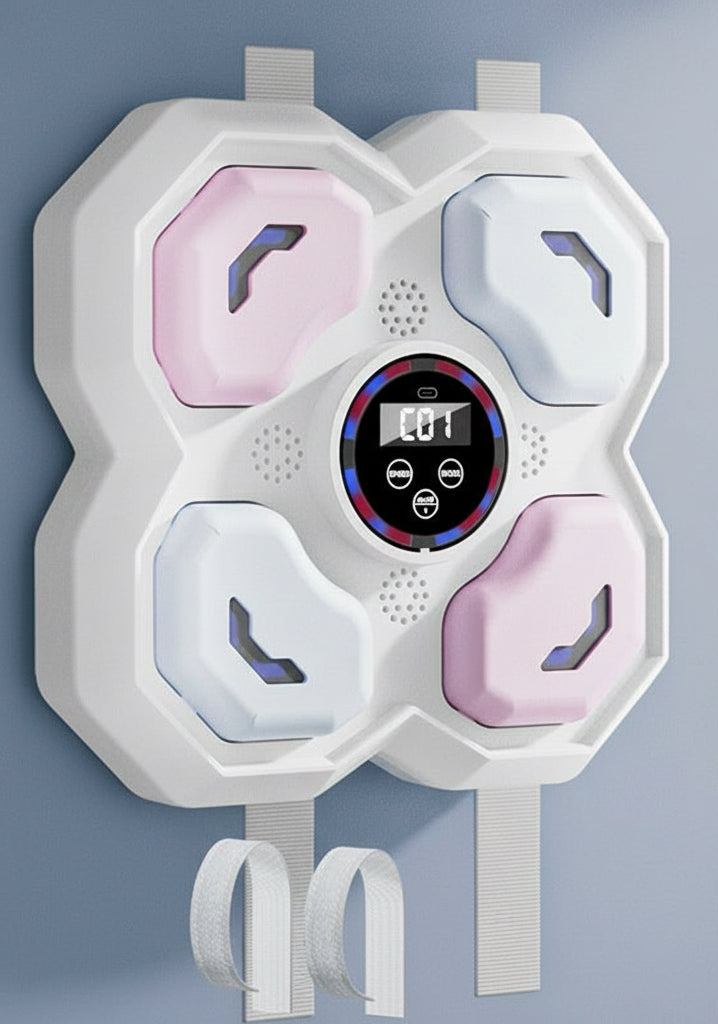 Kinder Smart-Boxing Target T-9612 – Elektronische Musik-Boxwand mit großem Farbdisplay für Training & Fitness