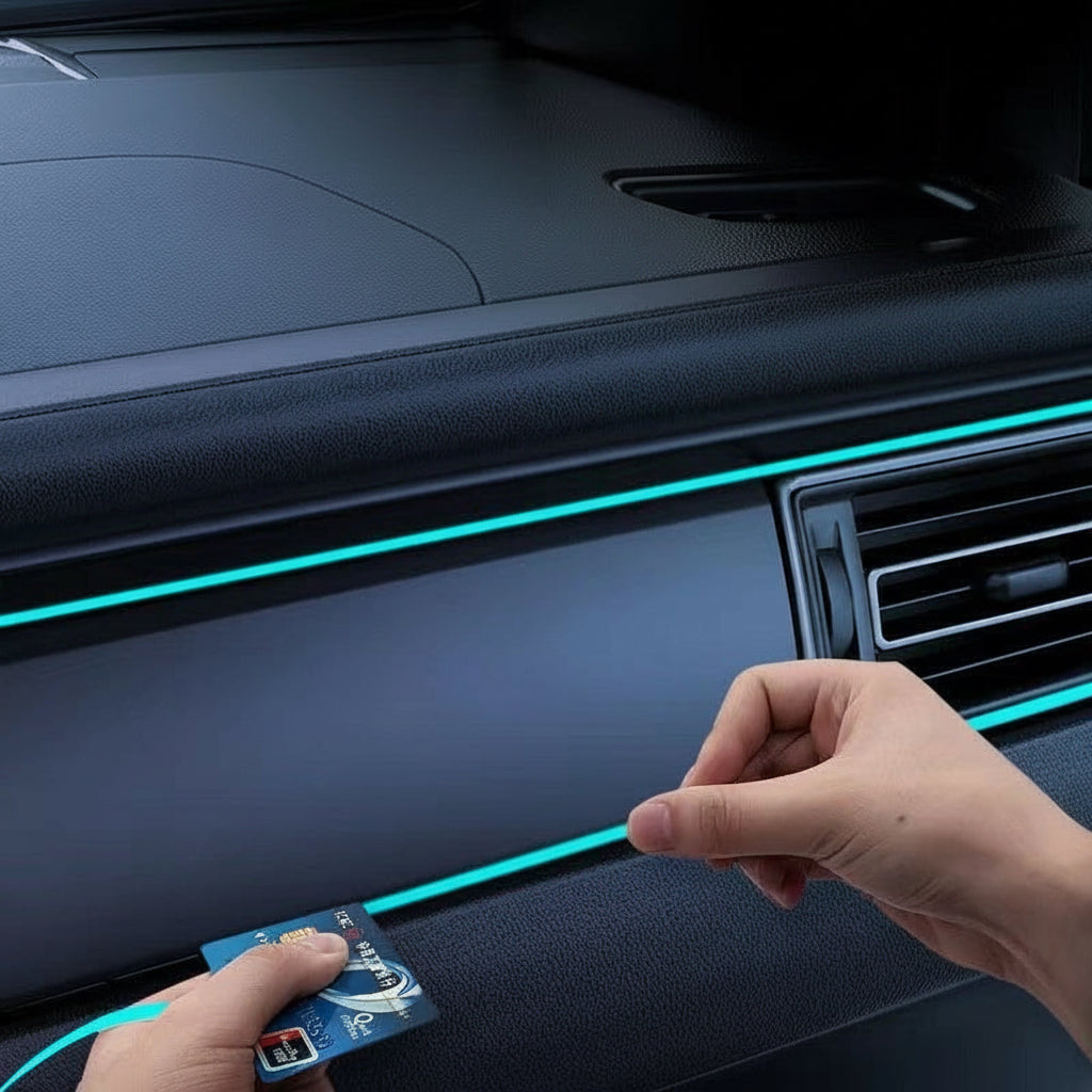 3 m Auto-LED Ambientebeleuchtung – USB EL-Kaltlicht Innenraum Lichtleiste ohne Installation