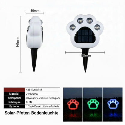 Solar-LED Bodeneinbau-Licht – Außenbereich Garten- & Landschaftsleuchte, 6-LED Bärentatze