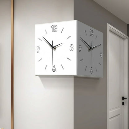 Doppelseitige Eck-Wanduhr