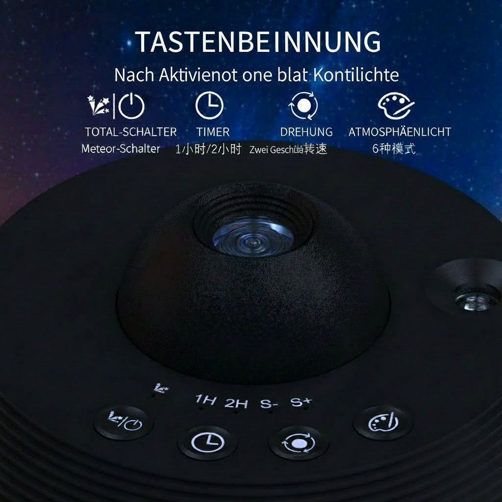 Meteor Space Starry Sky Projektor – Hochwertige Sternenhimmel-Lampe für Schlafzimmer & Wohnzimmer