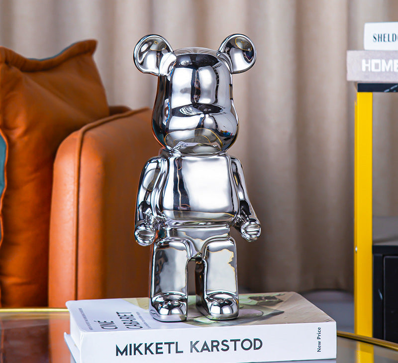 Luxuriöser Keramik-Bär – Stilvolle Deko & Spardose für Zuhause