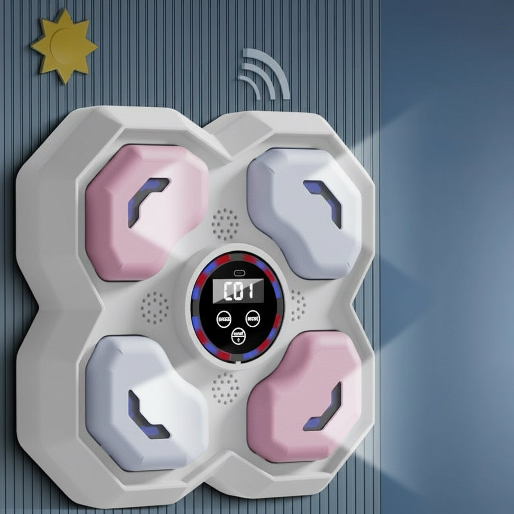 Kinder Smart-Boxing Target T-9612 – Elektronische Musik-Boxwand mit großem Farbdisplay für Training & Fitness