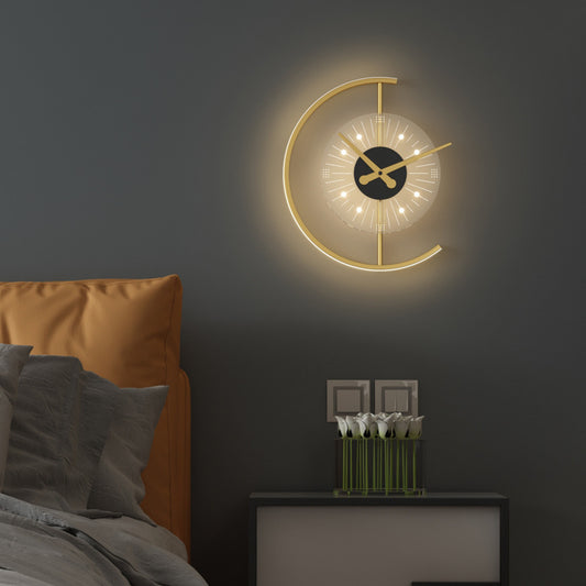 Moderne LED Wanduhr-Lampe