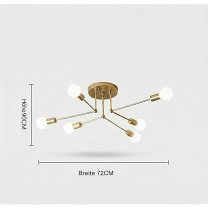 Nordische Deckenleuchte – Moderne Mehrkopf-Hängeleuchte aus Eisen für Wohnzimmer & Schlafzimmer