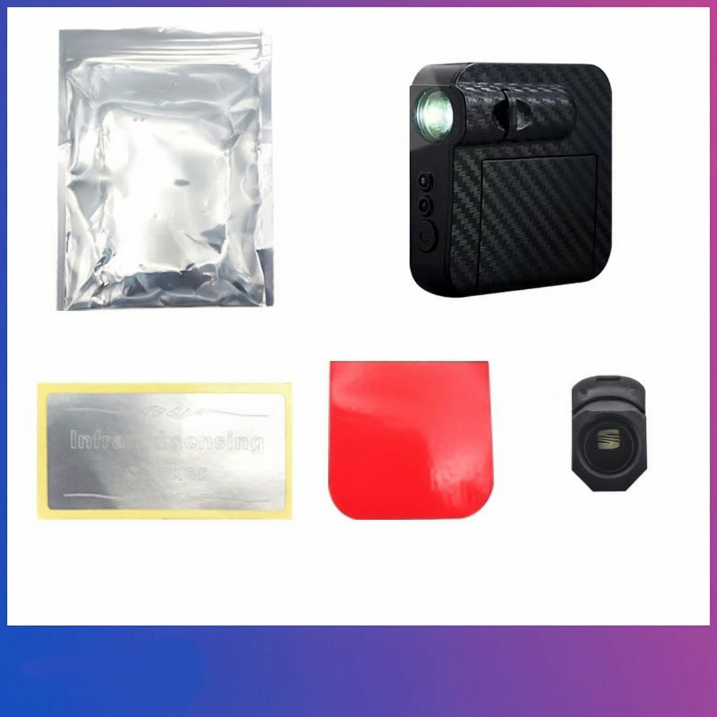 Kabellose Auto-Welcome-Light Projektion – Infrarot Türsensor Licht mit Carbon-Fiber Look, LOGO Bodenprojektion