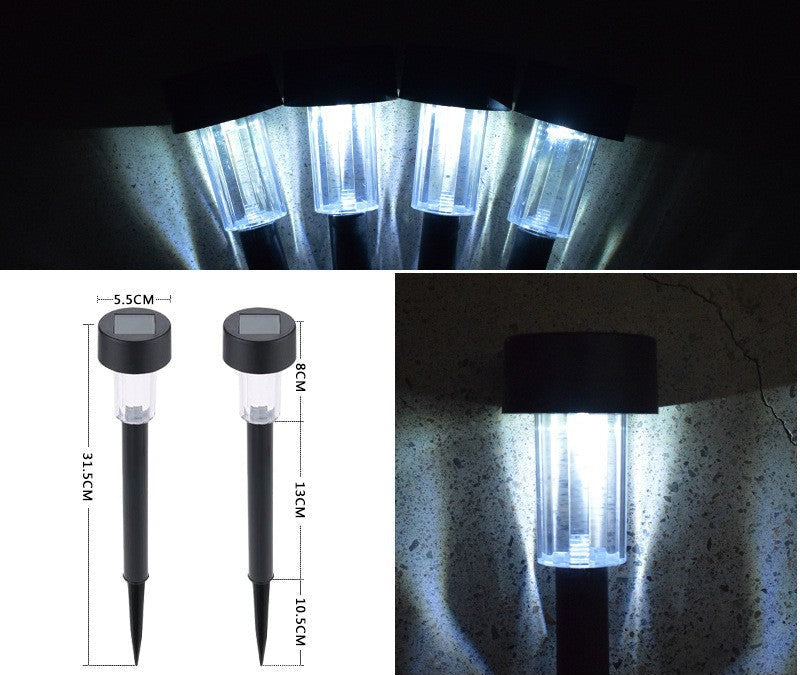 Solar-LED Gartenspießleuchte – Wasserdichtes Kunststoff-Röhrenlicht für Hof, Garten & Rasen