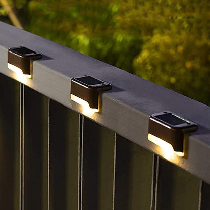 Solar-Stufenlicht – Wasserdichte LED Wandleuchte für Treppen, Zaun & Garten