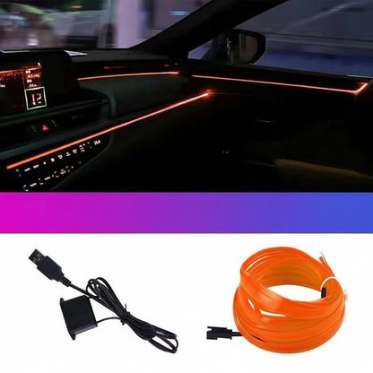 3 m Auto-LED Ambientebeleuchtung – USB EL-Kaltlicht Innenraum Lichtleiste ohne Installation