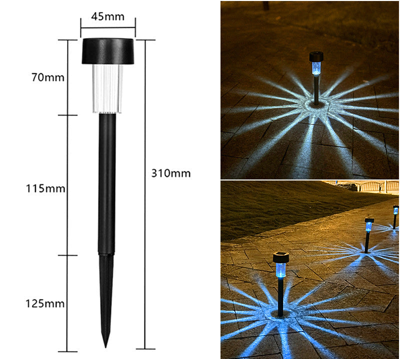 Solar-LED Gartenspießleuchte – Wasserdichtes Kunststoff-Röhrenlicht für Hof, Garten & Rasen