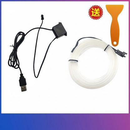 EL-Kaltlicht LED Auto-Ambientebeleuchtung – Universelle Lichtleiste ohne Installation