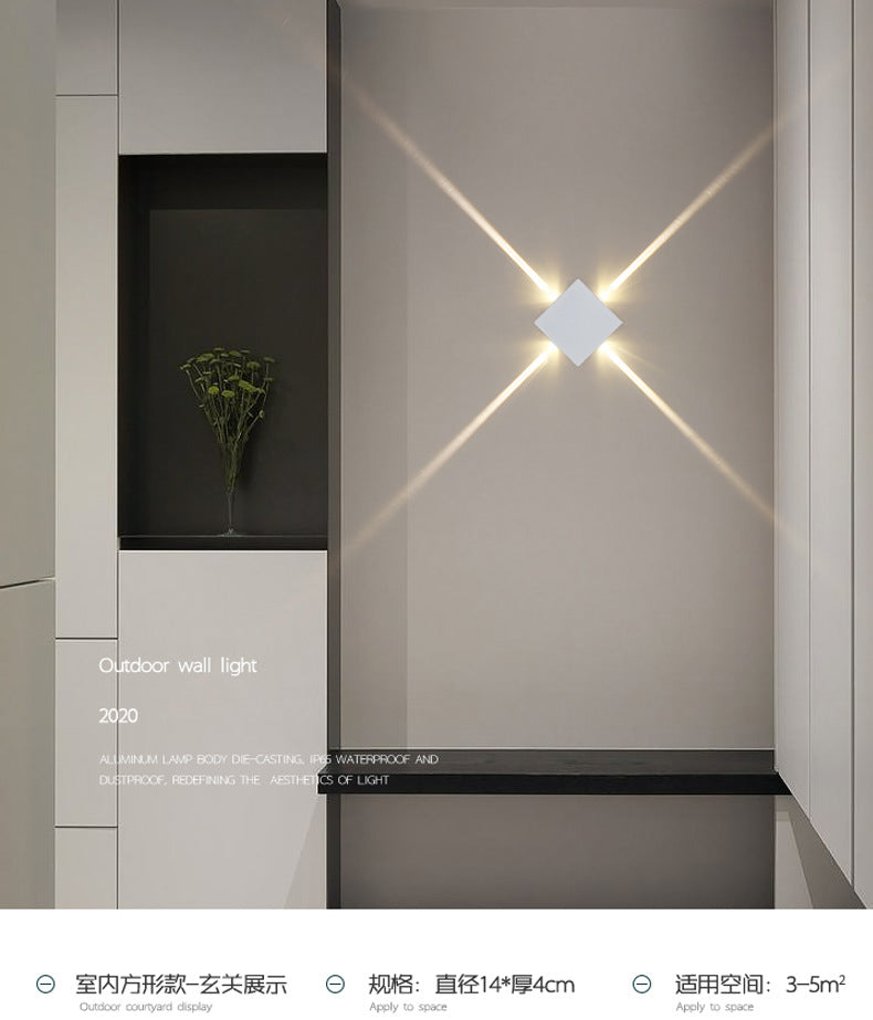 Outdoor Wandleuchte – Wasserdicht, Doppelstrahl-Spotlight für Hof, Eingang & Flur