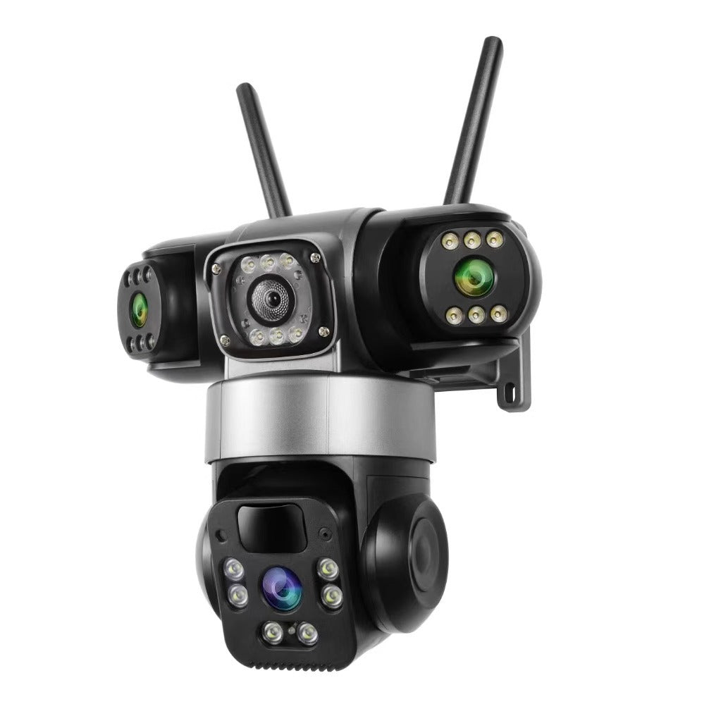 Sicherheitskamera – 600MP Triple-Screen Überwachung mit 360° Rotation & Nachtsicht