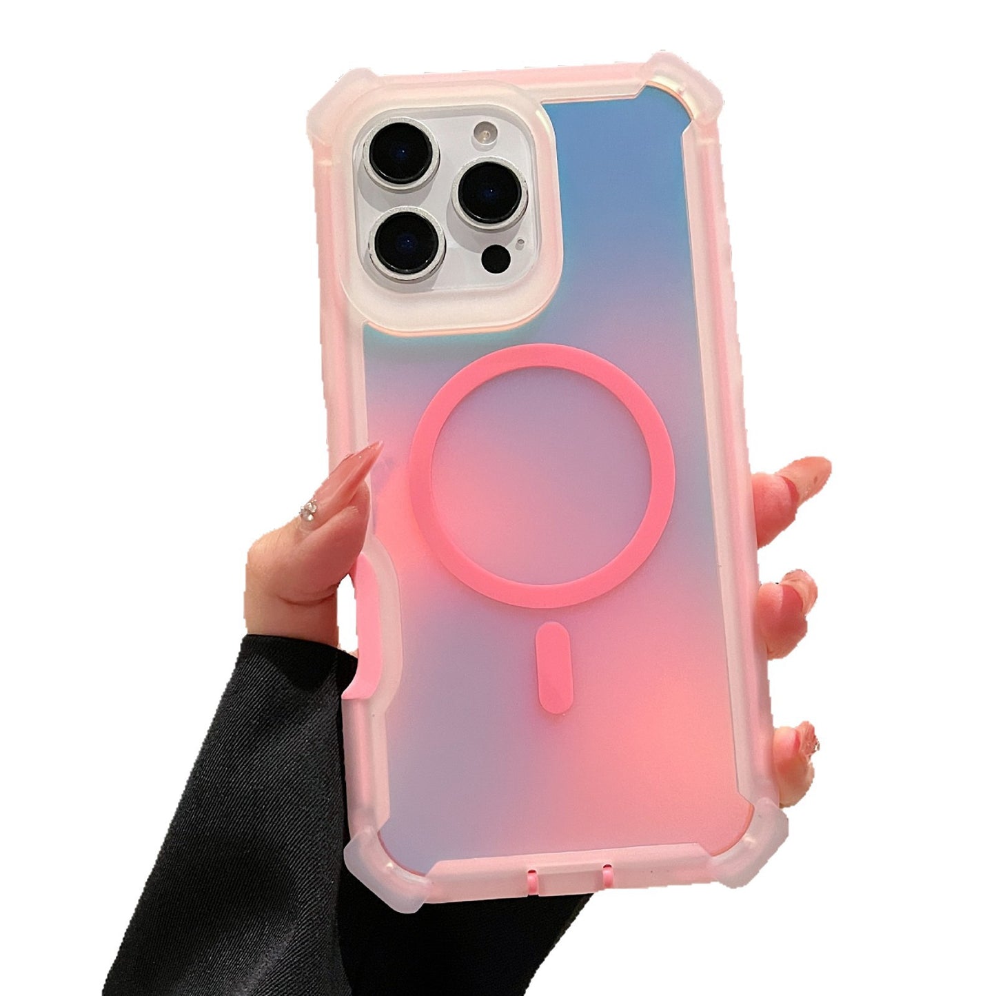 iPhone 16 Pro Max Schutzhülle – Chameleon Electroplating Case mit Magnetfunktion & Anti-Shock