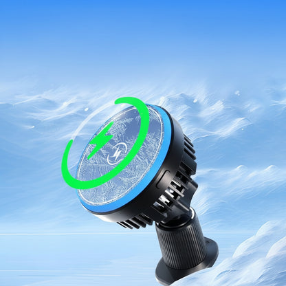 Magnetische Auto-Handyhalterung – 15W Wireless Fast Charger mit LED-Ambientebeleuchtung für Lüftungsgitter