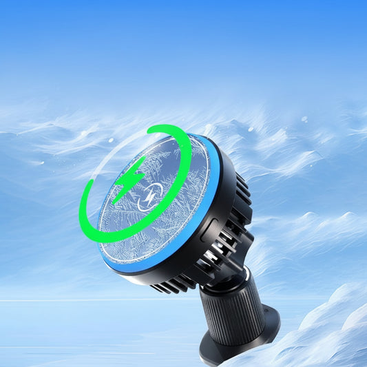 Magnetische Auto-Handyhalterung – 15W Wireless Fast Charger mit LED-Ambientebeleuchtung für Lüftungsgitter