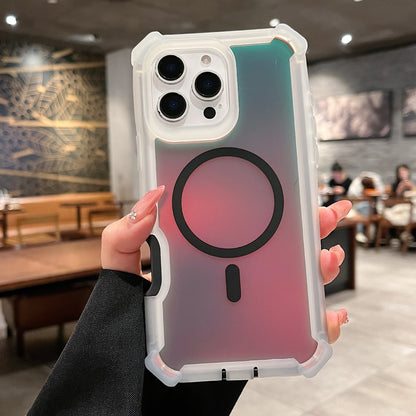 iPhone 16 Pro Max Schutzhülle – Chameleon Electroplating Case mit Magnetfunktion & Anti-Shock