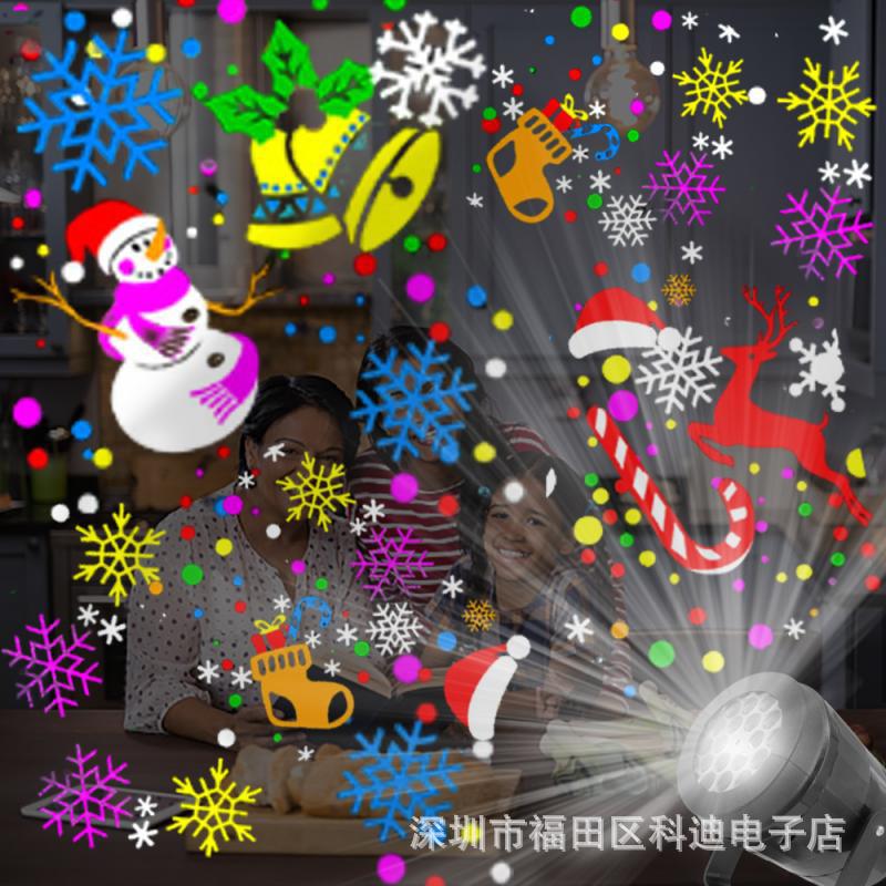 LED Weihnachts-Projektor – 16 Muster Schneeflocken Licht, USB 5V, Indoor Deko & Festbeleuchtung