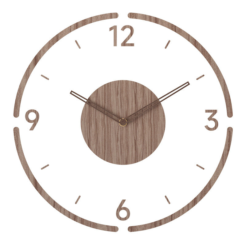 Moderne leise Wanduhr aus Holz