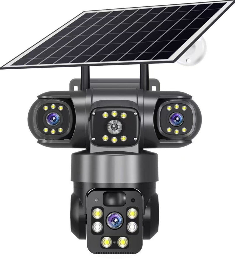 Sicherheitskamera – 600MP Triple-Screen Überwachung mit 360° Rotation & Nachtsicht