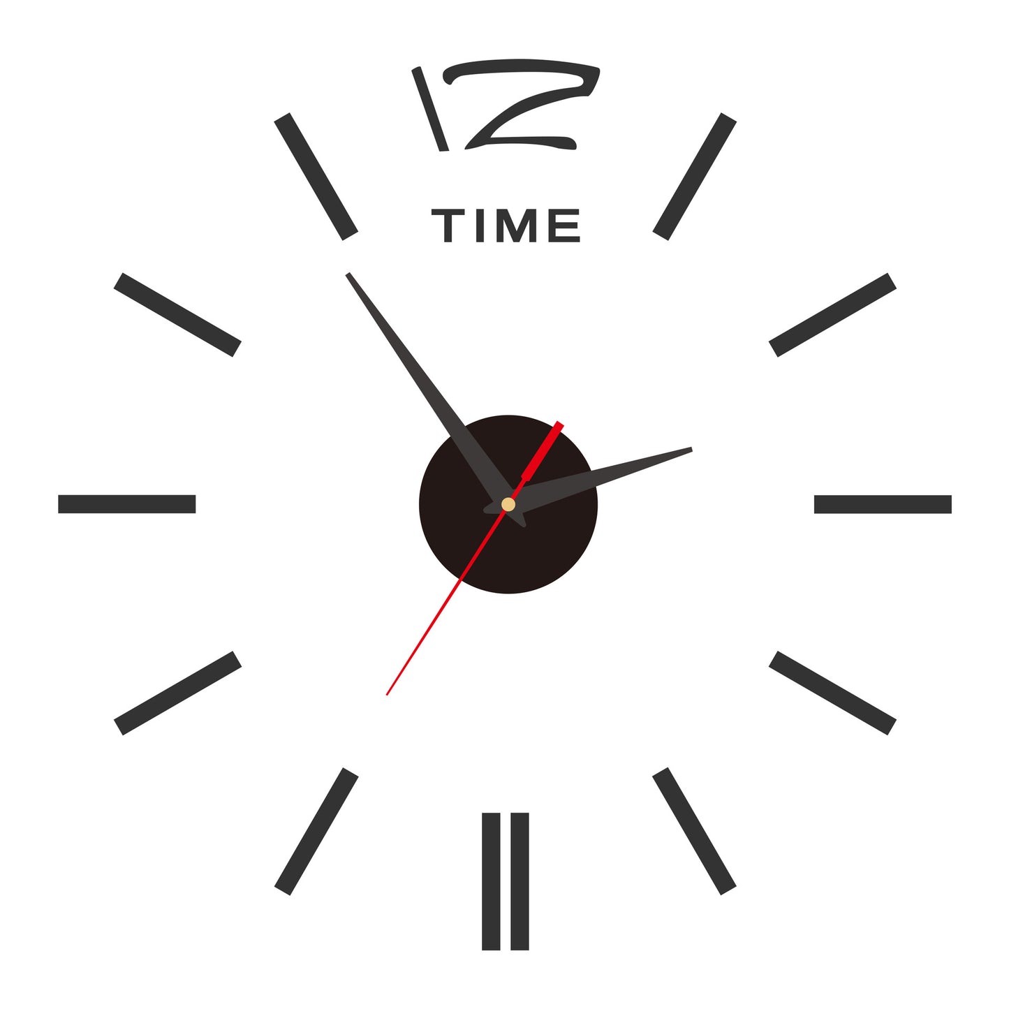 Leuchtende DIY Wanduhr – Moderne Acryl Wanduhr ohne Bohren, Silent Sweep Uhrwerk, 40 cm