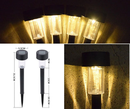 Solar-LED Gartenspießleuchte – Wasserdichtes Kunststoff-Röhrenlicht für Hof, Garten & Rasen