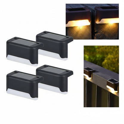 Solar-Stufenlicht – Wasserdichte LED Wandleuchte für Treppen, Zaun & Garten