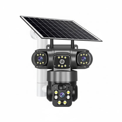 Sicherheitskamera – 600MP Triple-Screen Überwachung mit 360° Rotation & Nachtsicht