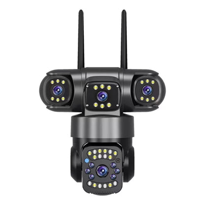 Sicherheitskamera – 600MP Triple-Screen Überwachung mit 360° Rotation & Nachtsicht