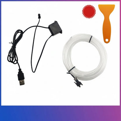 EL-Kaltlicht LED Auto-Ambientebeleuchtung – Universelle Lichtleiste ohne Installation