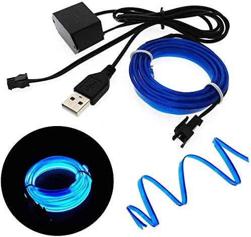 3 m Auto-LED Ambientebeleuchtung – USB EL-Kaltlicht Innenraum Lichtleiste ohne Installation