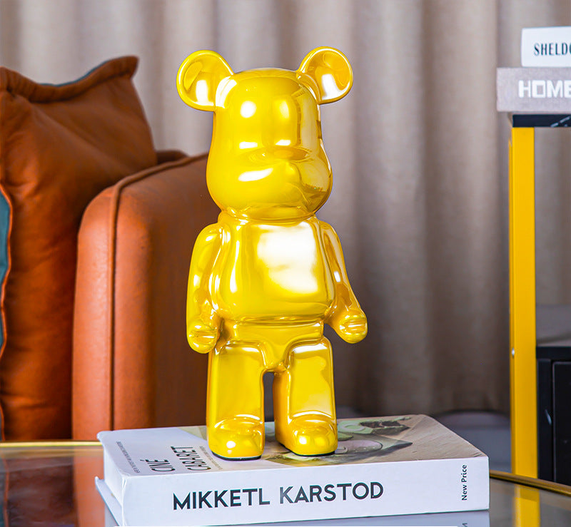 Luxuriöser Keramik-Bär – Stilvolle Deko & Spardose für Zuhause