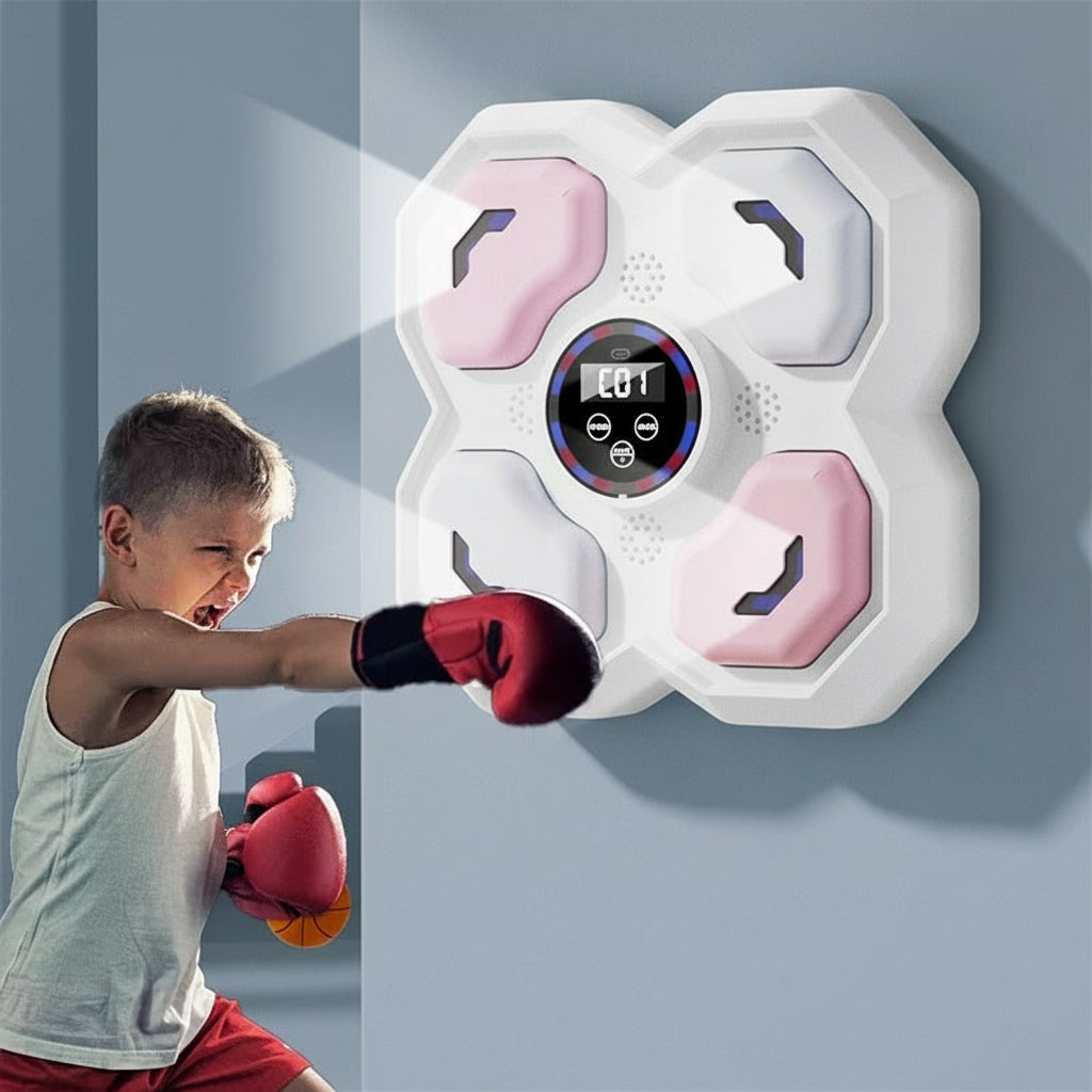 Kinder Smart-Boxing Target T-9612 – Elektronische Musik-Boxwand mit großem Farbdisplay für Training & Fitness